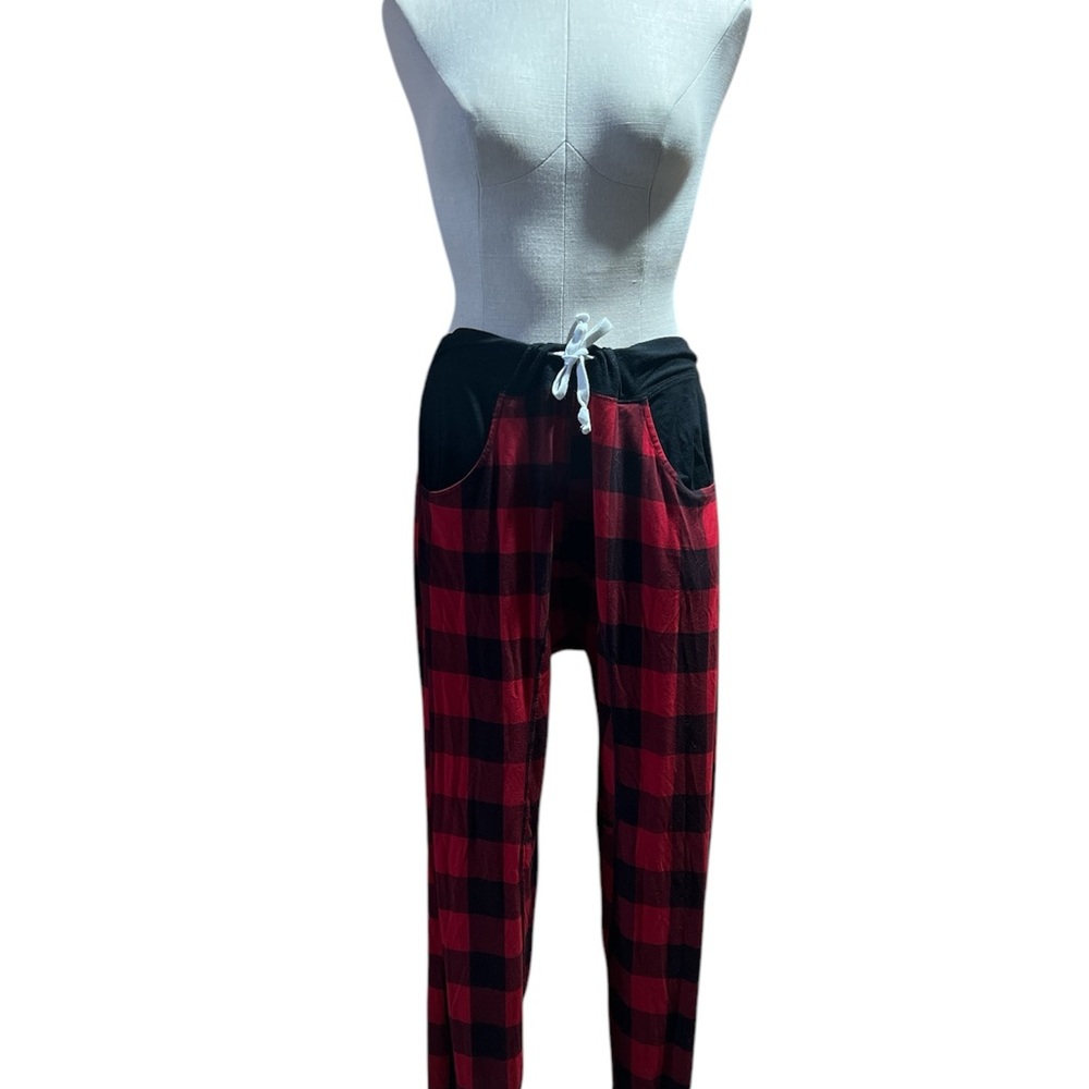 Plaid Red and Black Pants